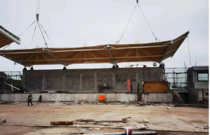 綿陽育才中學(xué)膜結(jié)構(gòu)看臺工程進(jìn)展